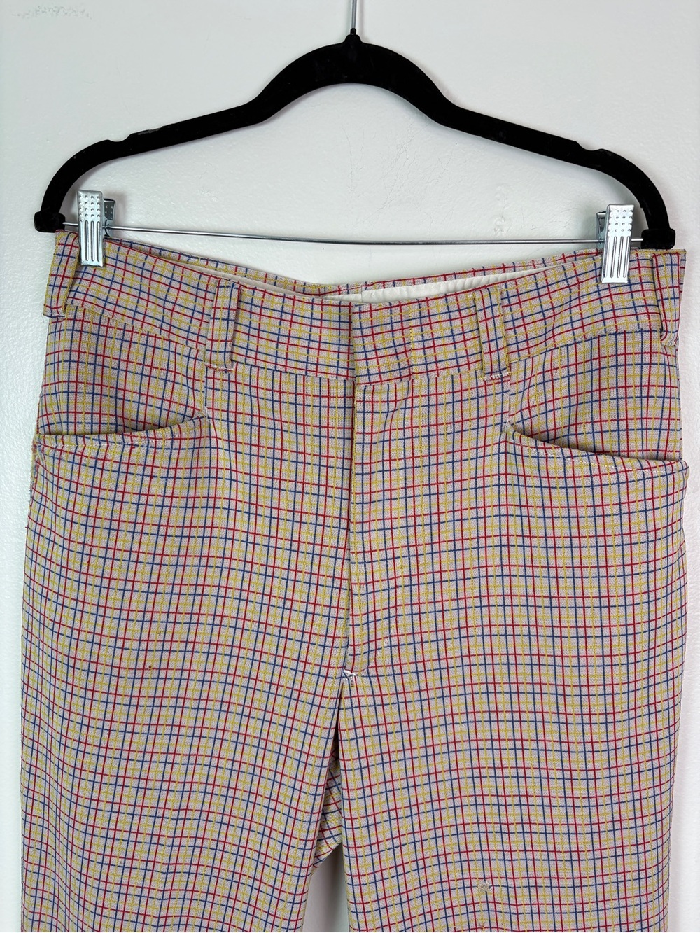 Rare VTG 70s Men’s Plaid Flared Pants with Retro Vibes